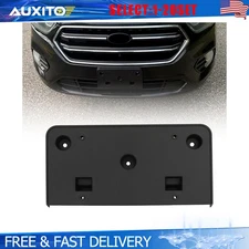 Fit Ford Escape 2017-19 Front Bumper License Frame Mounting Bracket Black 1-10X
