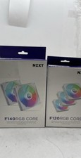NZXT F140RGB F120RGB S/N 19247N54100090 Core Cooling Fan Lot of 2 Black