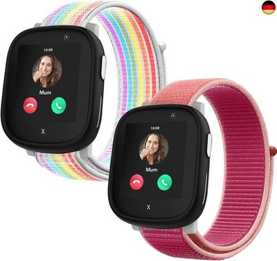 2-Stück Nylon Armbänder kompatibel mit Xplora X6/X6 Pro/Anio 6 Armband, Kids Sma
