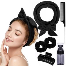 Heatless Velvet Hair Curlers to Sleep in 1 Count Pack of 1 , Black