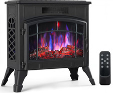 INMOZATA Electric Fire Stove Free Standing Electric Fires with 12LED Flame NEW