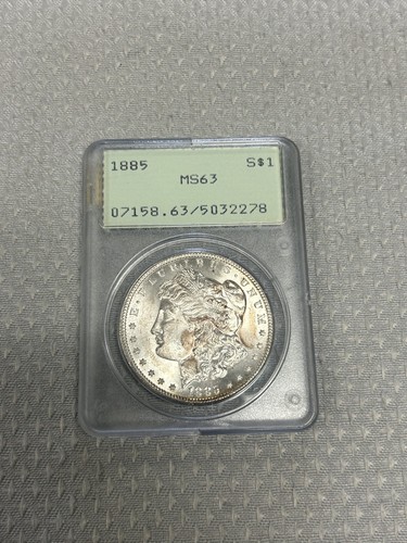 1885-P Morgan Dollar PCGS MS 63 Old Green Holder