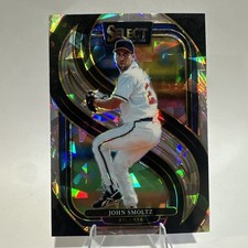2025 Panini Select Baseball John Smoltz Cracked Ice Prizm Premier Level #117