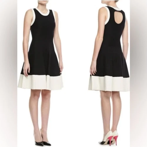 Abito Kate Spade Quincy Brighton nero e panna taglia M