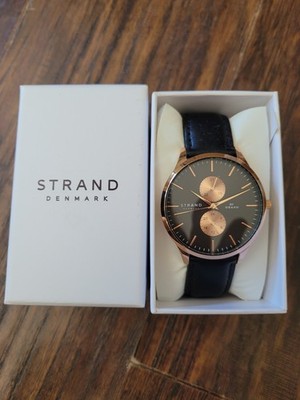 DENMARK STRAND S703GMVBVB BLACK AND ROSE Gold unisex WATCH! BNWT & BOX! MINT!