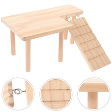 Small Pet Cage Accessories Ramp Wood Delicate Hamster Platform Stand