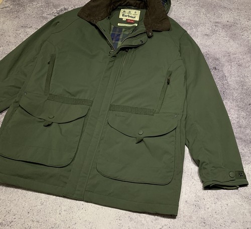 Barbour Sporting Bransdale Jacket Mens 2XL Green Full Zip Hooded Waterproof - Picture 7 of 16