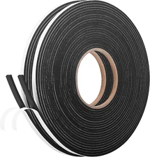 Kikerike Self Adhesive Foam Tape Weatherstrip 1/4In X 1/8In X 66Ft High Density