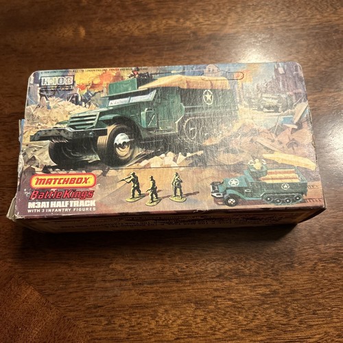 UNPUNCHED MATCHBOX K-108 M3A1 HALF TRACK BATTLE KINGS 1974 DIE CAST - Picture 9 of 12