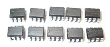 10 Texas Instruments UA741 Operational Amplifier IC Dip-8 NOS