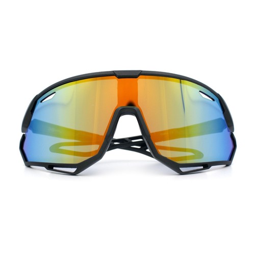 Kids Xloop Boys Shield Color Mirror MTB Style Sport Wrap Plastic Sunglasses - Picture 16 of 44