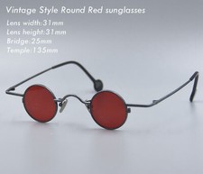 Round Red sunglasses men's Round glasses vintage style round red sunglasses