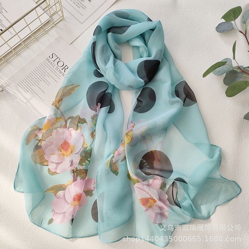 Damen langer Blumenmuster Seidenmischung Pashmina Schal Halstuch Schal Sonnencreme Schals Geschenk - Bild 50 von 58