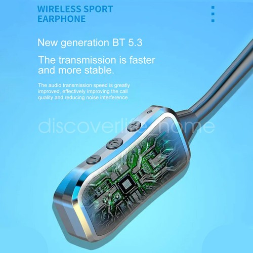 Wireless Bluetooth Headphones Neckband Earphones Mic Sport Headset for iPhone - Zdjęcie 9 z 27