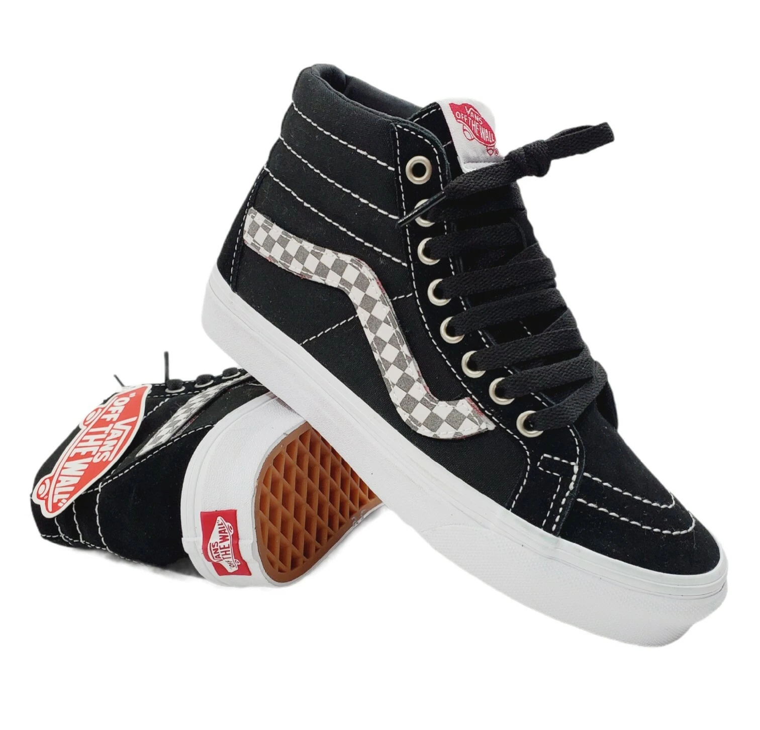 Scarpe VANS SK8 HI Uomo Taglia 5.5 Nero Riedizione OFF THE WALL Sneaker Skateboard