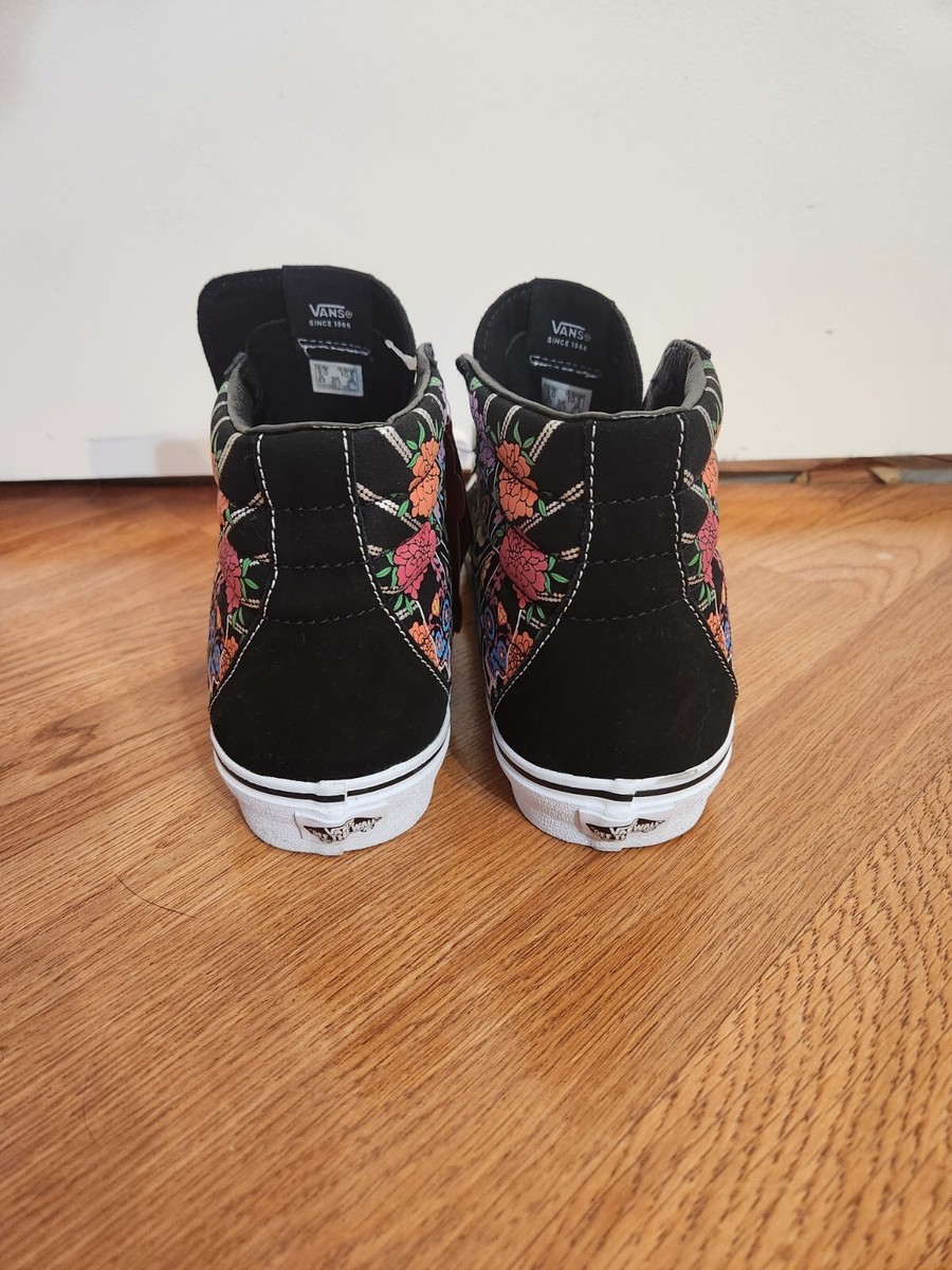 Vans Men's Sk8-Hi Dia De Los Muertos Day of the Dead Glow in the Dark Shoes