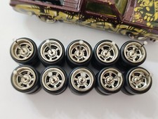Custom 5 Spoke Rubber Wheels Tires 5 Sets Chevy Silverado Metal Gun Retro Custom 5 Spoke Rubber Wheels Tires 5 Sets Chevy Silverado Metal Gun Retro