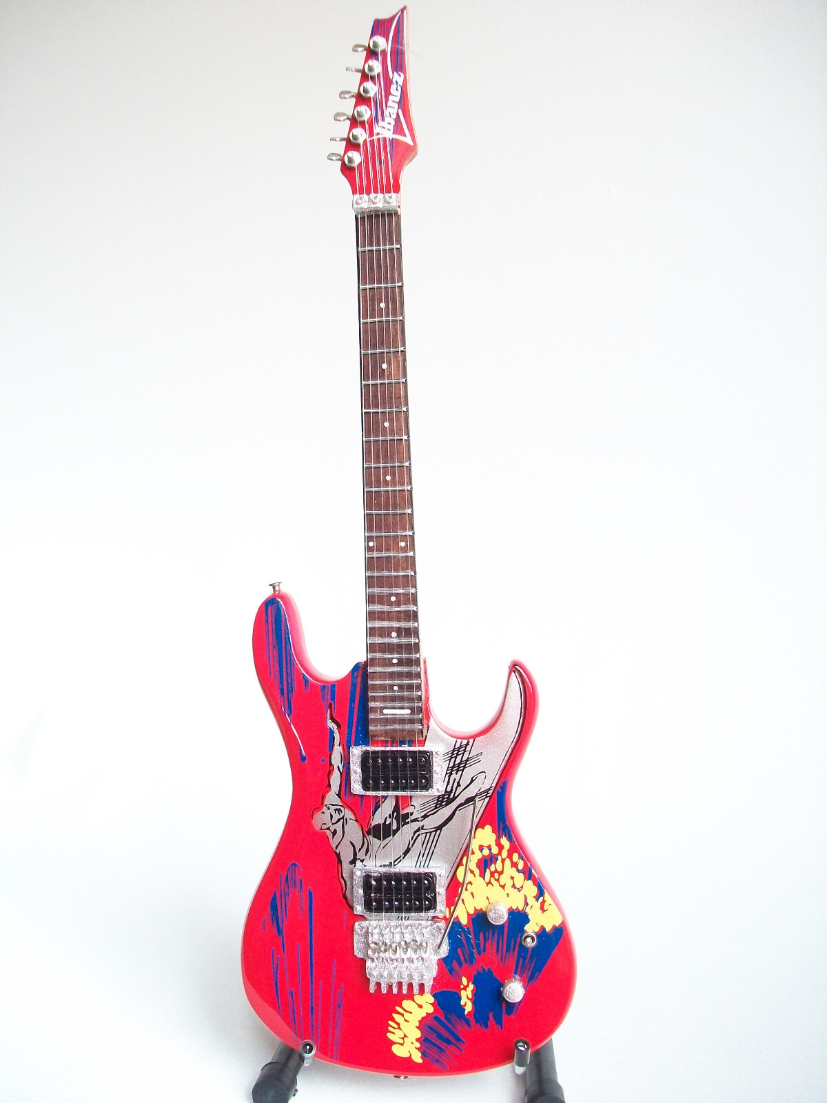 Guitare miniature Ibanez JS20th Surfing with the Alien réplique de collection
