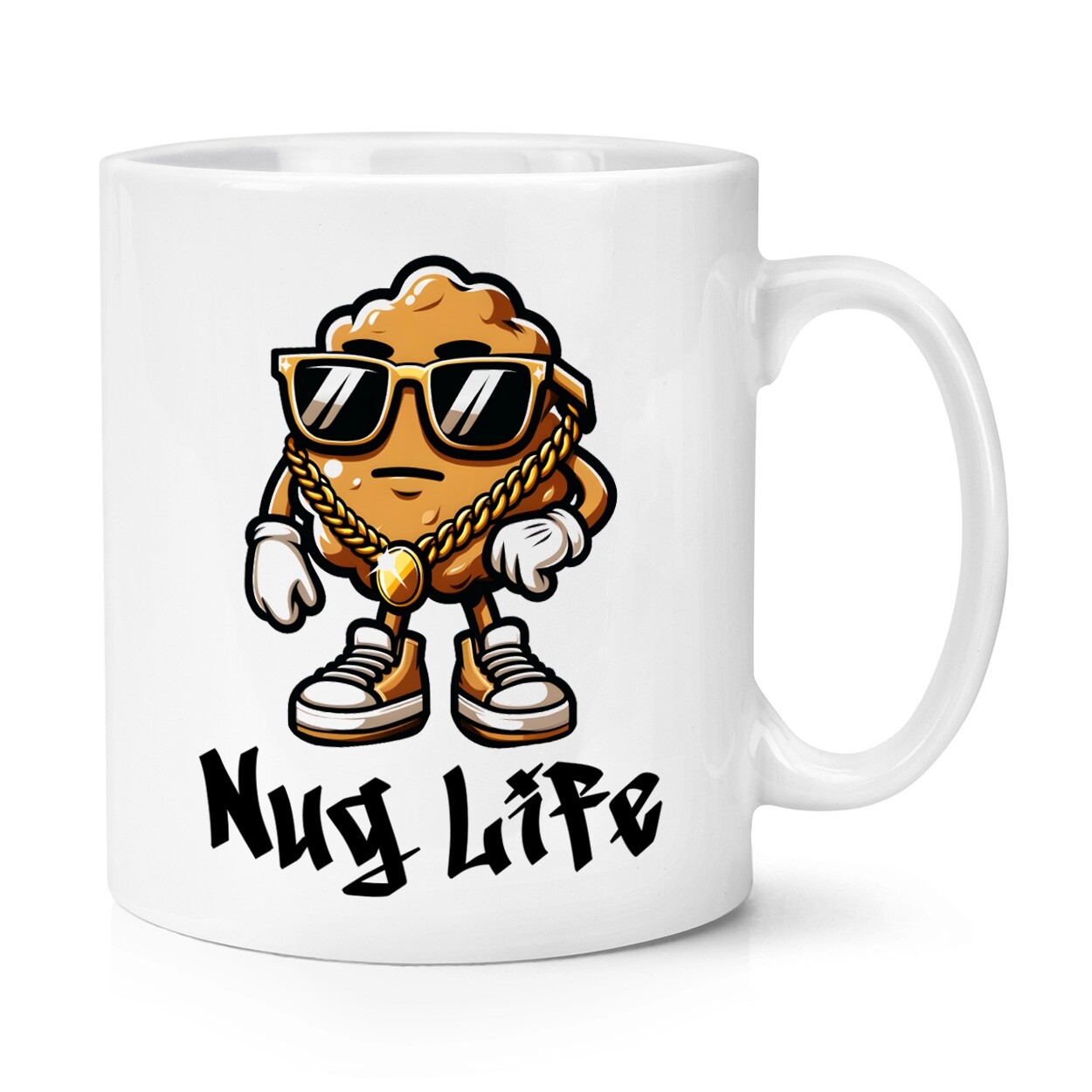 Nug Life 10oz Mug Cup Thug Funny Chicken Nugget Birthday Christmas Boyfriend