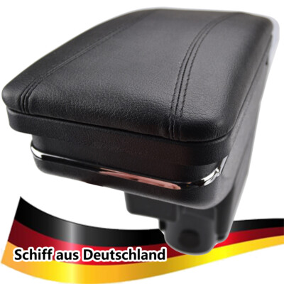Für Honda Jazz 2002-2008 Mittelarmlehne Leder Schwarz Passform  Armlehne 