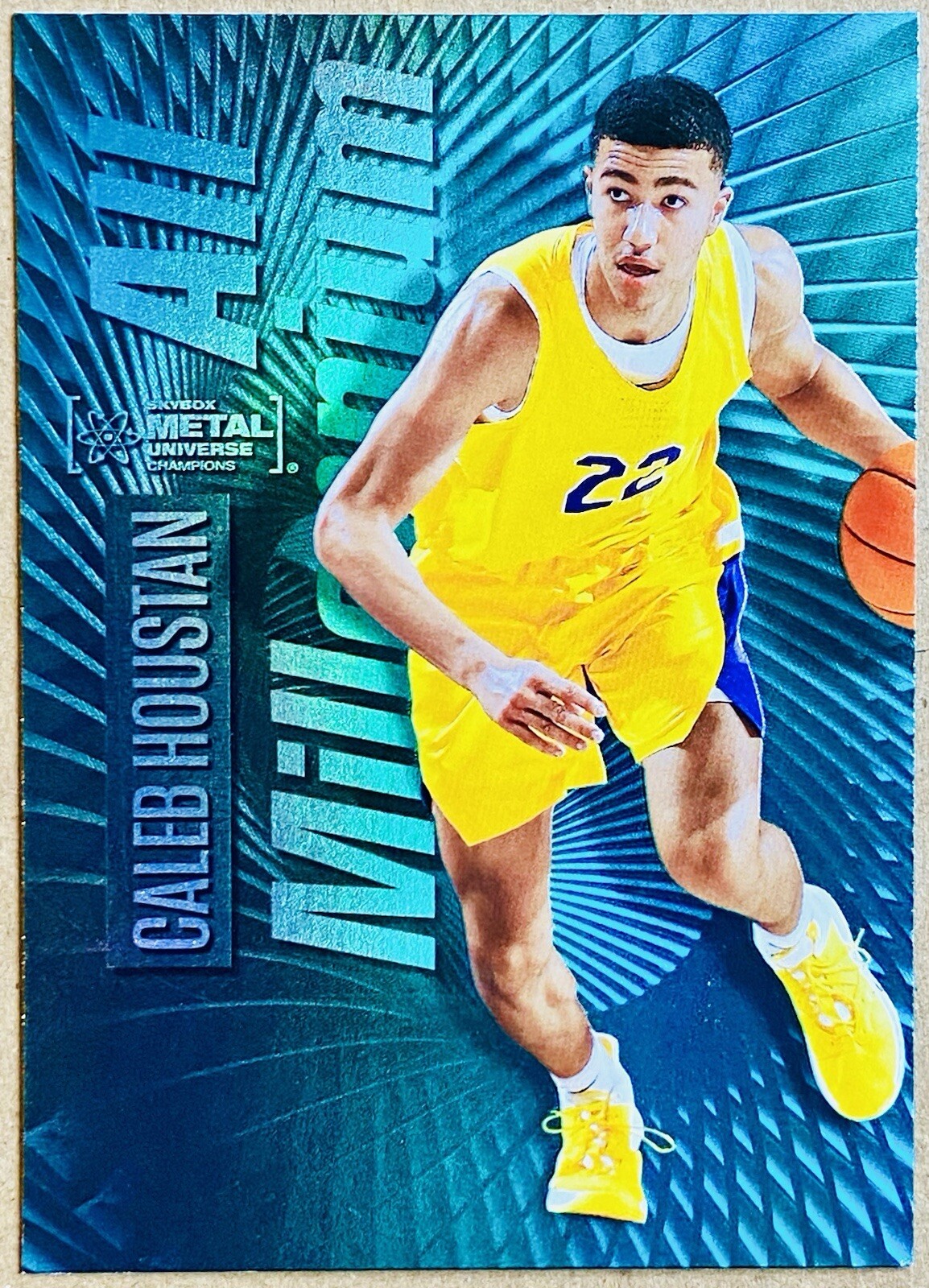 2023 SKYBOX METAL UNIVERSE CALEB HOUSTON ROOKIE AQUA ALL MILLENNIUM RC #125 NM+