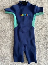 Natyfly Kids Shorty Scuba Snorkel Diving Wetsuit - Blue, 3XL 8-10 years .