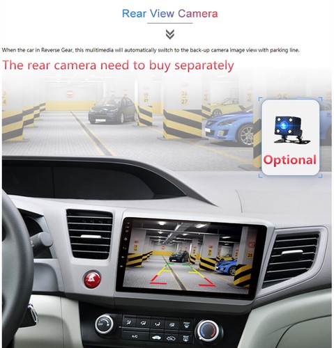 9" Android Radio Stereo Head Unit For 12-15 Honda Civic GPS Navigation 2GB+32GB - Foto 9 di 12