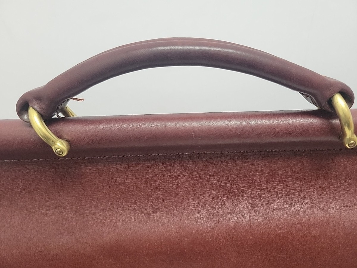 Vtg Coach Beekman Leather Briefcase Messenger Bag Brown Mahogany