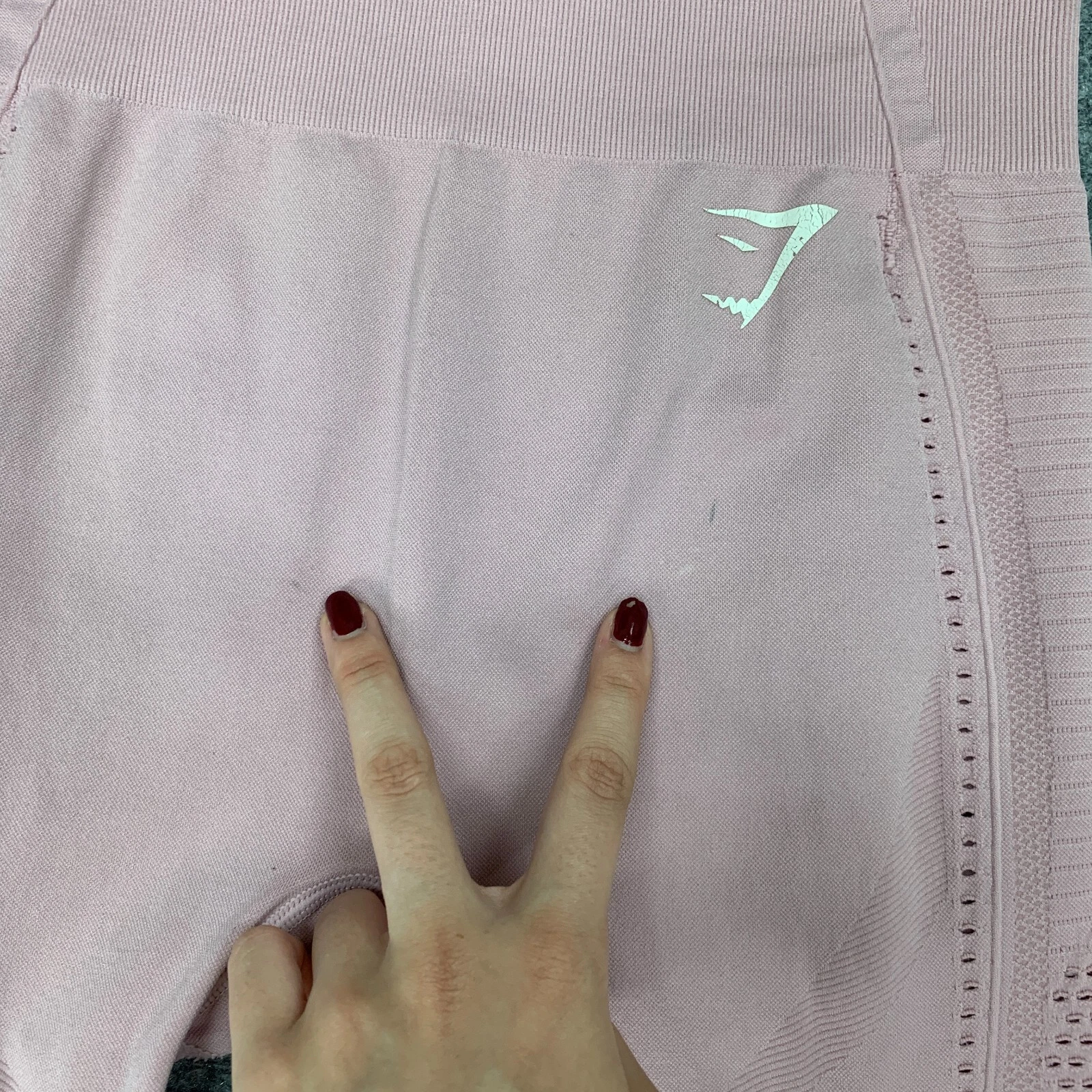 gymshark vented mid rise seamless pull on high waisted leggings