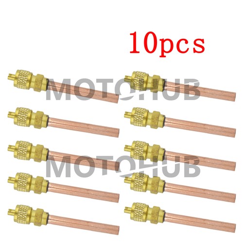 10x HVAC AC Schrader Valve 1/4" SAE * 1/4" OD * 2.75" Stem Core Remover Cap Tube