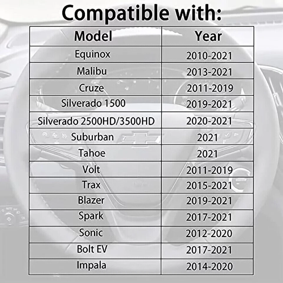 Chrome Black Steering Wheel Bowtie For Che vy Silverado 14-24 Emblem Badge - Изображение 2 из 3