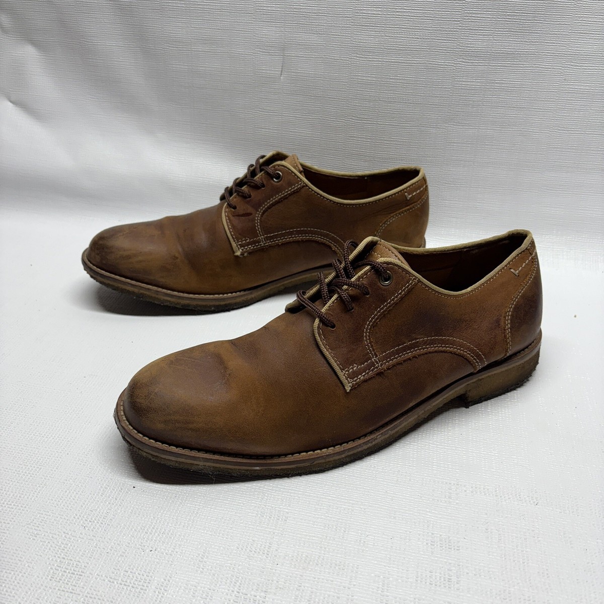 Johnston and Murphy J&M Brown Leather Crepe Sole Howell  display picture 1
