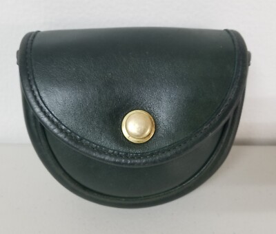 Vintage COACH ミニブリーフケース　ブリティシュグリーン Vintage Coach Bottle Green Leather Mini Belt Bag Crossbody