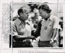 1974 Press Photo Vice President Gerald Ford & Bill Graham play golf in NC