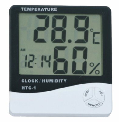 Thermometer Digital LCD Hygrometer Temperature Humidity Meter Alarm Clock Indoor