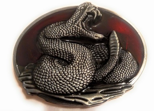 snake head belt buckle metal