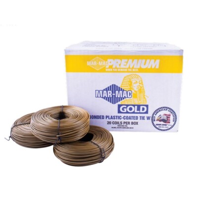 Premium Gold 16 GA Plastic Coated Coil Wire   3.0 lb Spools, 20 Coils Per Box