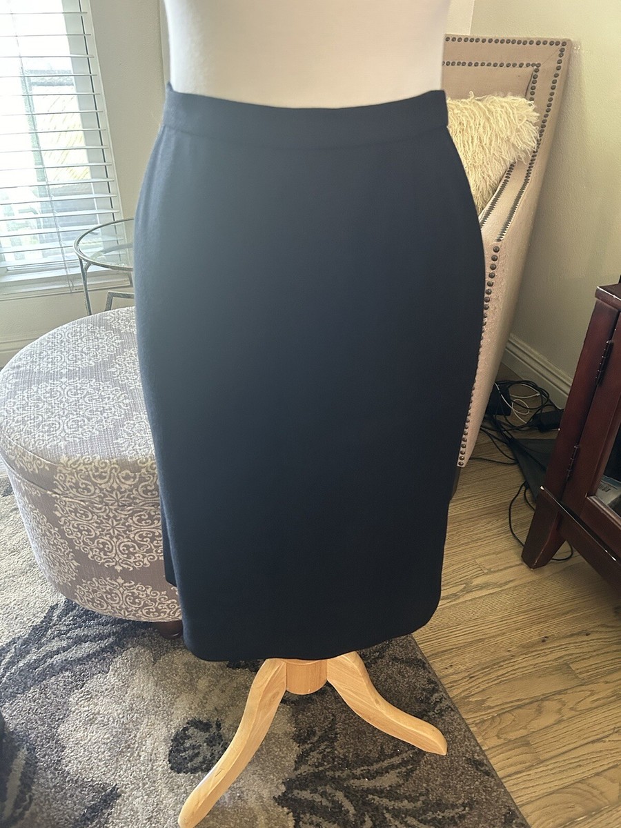 Dolce & Gabbana Vintage black 100% wool black lined skirt