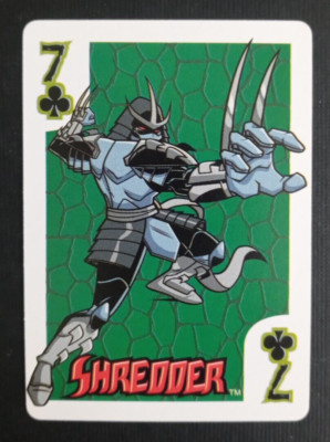 2003 Teenage Mutant Ninja Turtles Playing Card Shredder 7 Clubs