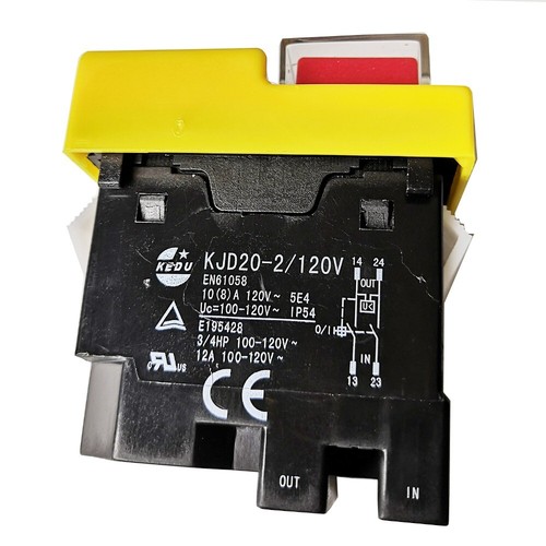 KEDU KJD20-2 120V Electromagnetic Waterproof Pushbutton Switches for Power Tools - Picture 1 of 4