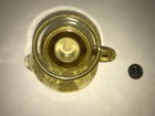 PRETTY VINTAGE GOLD YELLOW DEPRESSION GLASS CREAMER CREAM PITCHER Flower Design — photo 6