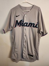 2020 MIAMI MARLINS Daniel Castano game used jersey issued road gray MLB Hologram