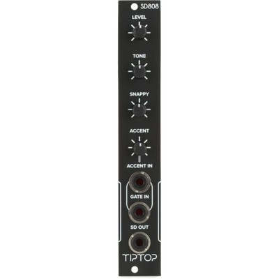 Tiptop Audio SD808 Snare Drum Generator Eurorack Synth Module, Black