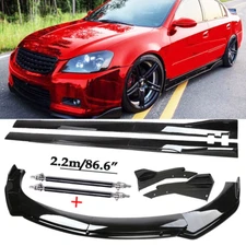 Front Bumper Lip Splitter Spoiler Side Skirt Strut Rod For Nissan Altima SE-R