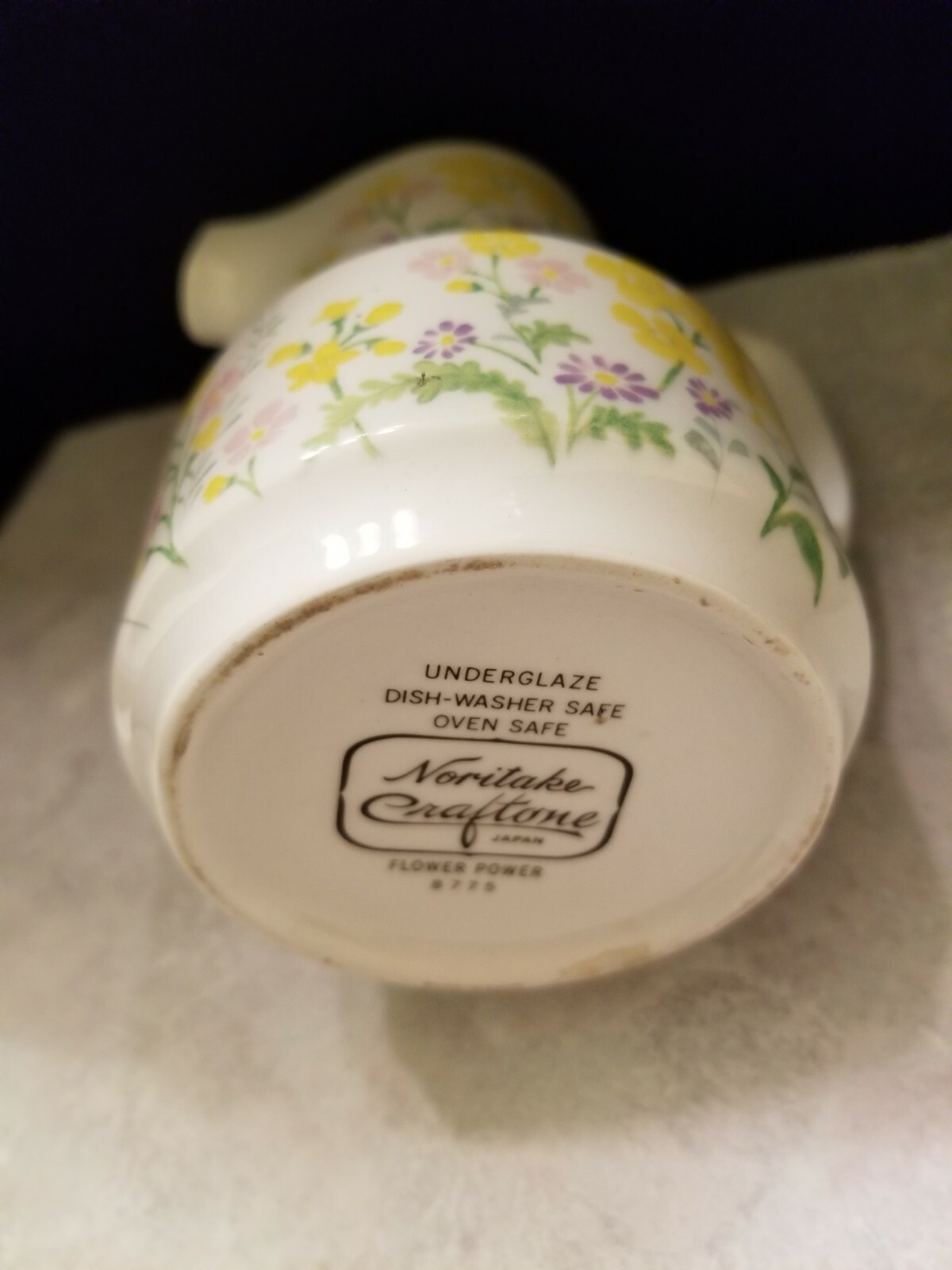 Vintage Noritake Craftone Creamer Flower Pattern 8775 Underglaze