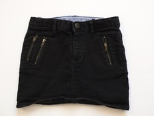 BABY GAP Girls Black Cotton Stretch Denim Adjustable Waist Skirt Sz 4