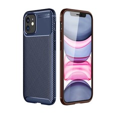 Apple iPhone 12 Mini, 12, 12 Pro & 12 Pro Max Black & N. Blue Carbon Fiber Cases