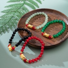 Blessed Feng Shui Pixiu Beaded Charm Bracelet Attract Wealth Women Men Gift New