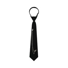 Ties for Women Adjustable Pre-tied Womens Tie Punk Metal Chain Necktie Black ...