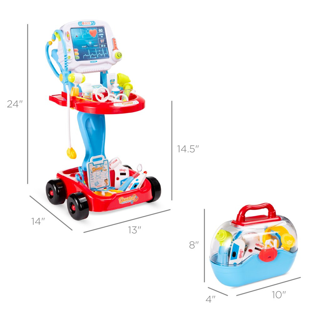 (NEW)Best Choice Products Play Doctor Kit for Kids, Pretend Medical Station Set